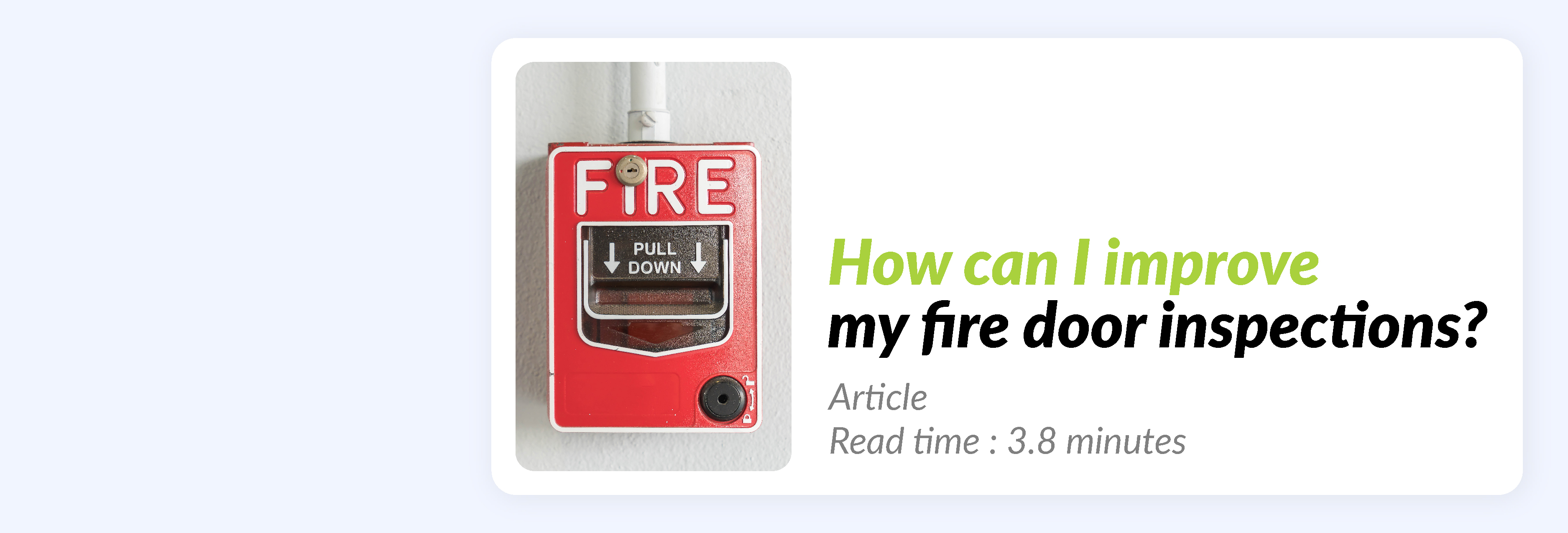 How can I improve my fire door inspections?